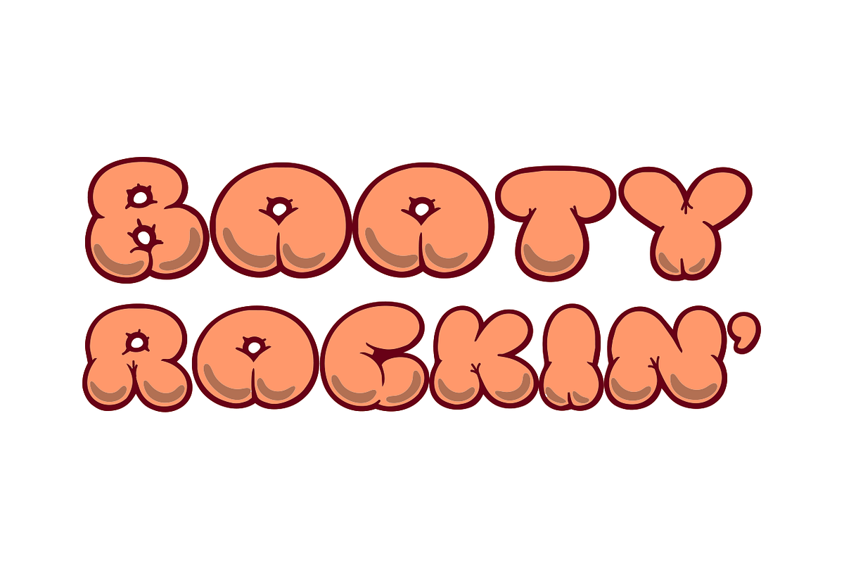 Booty Rockin' Font, a Handwritten Font by OMG IT'S LINDZ (Photo 2 of 6)