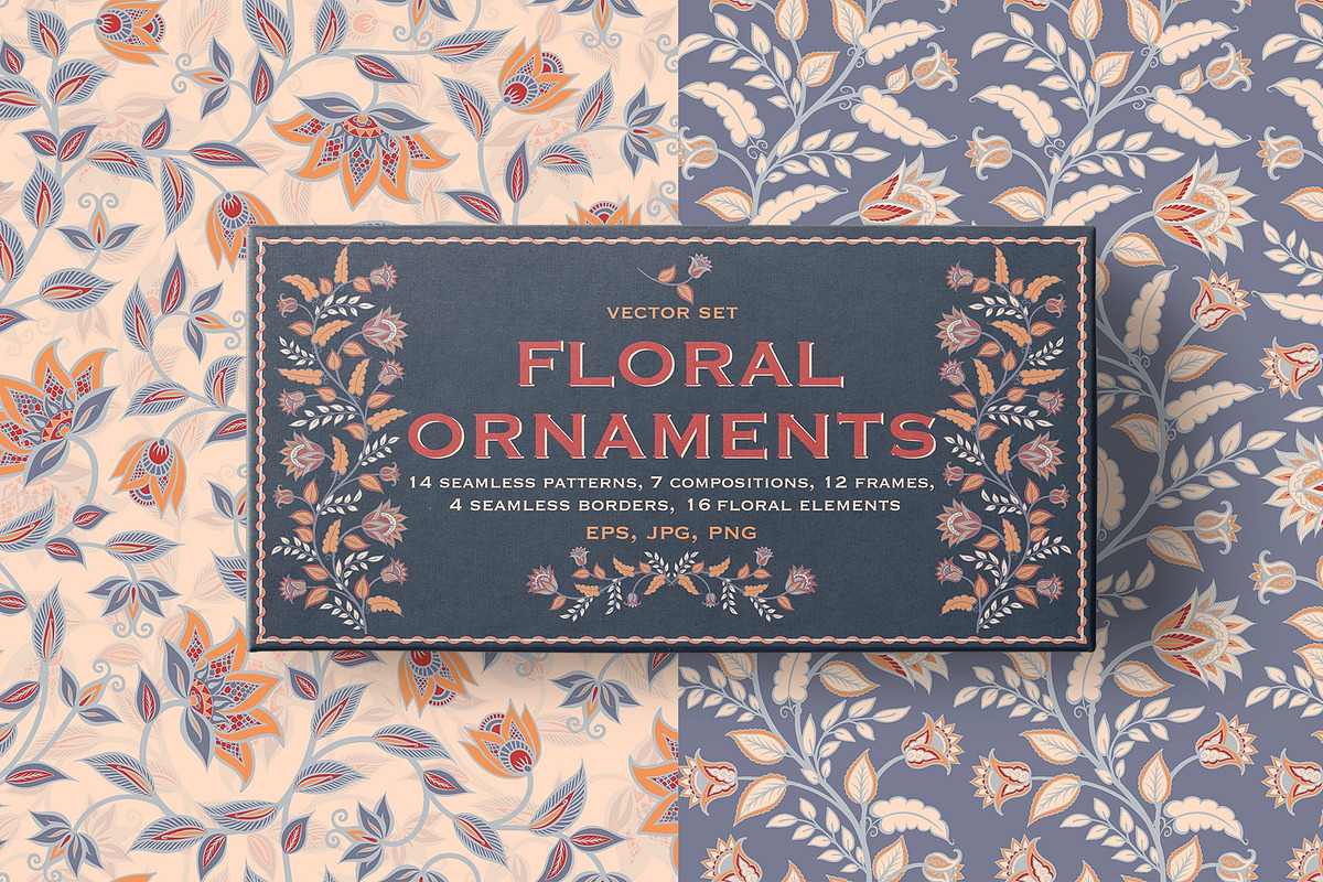 FLORAL ORNAMENTS. Vector Set., a Pattern Graphic by Irina Skaska (Photo 1 of 17)