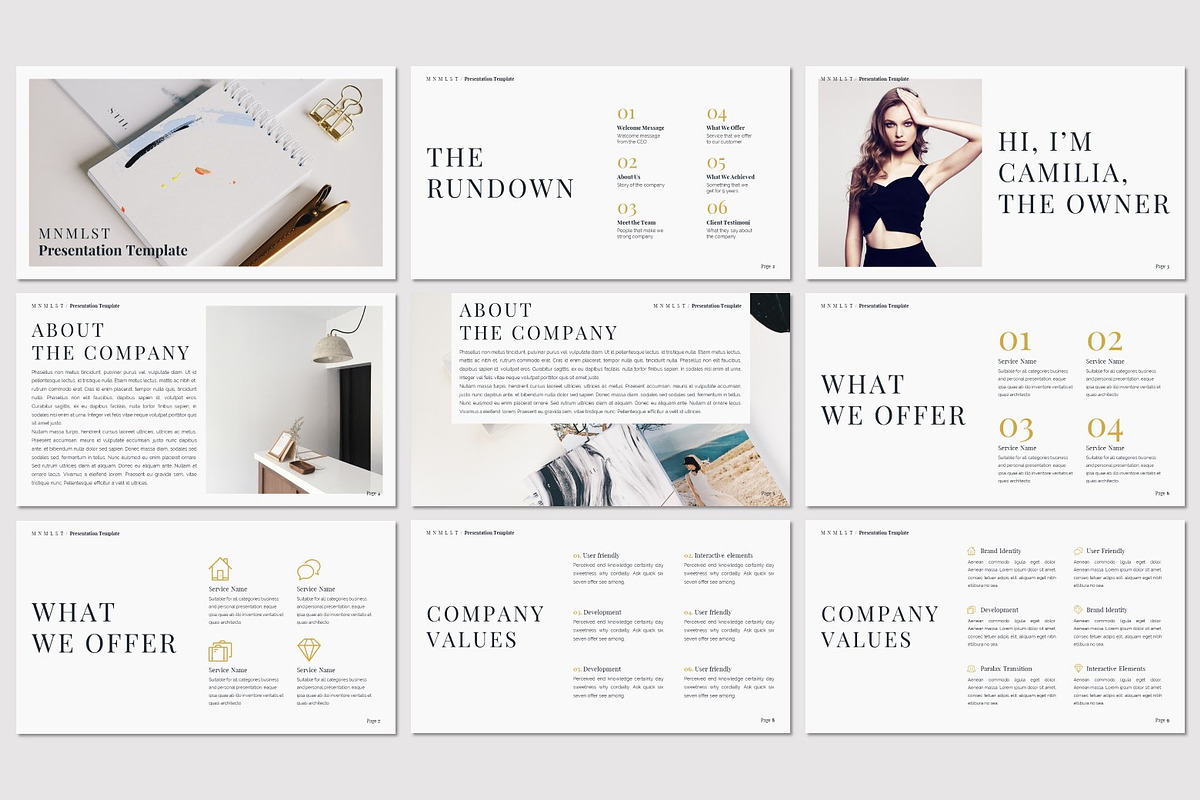 MNMLST - Google Slides Template, a Presentation Template by deasign (Photo 2 of 11)