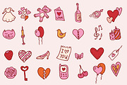 49 Valentine's doodles icon set, an Icon by iriskana (Thumbnail 2 of 4)