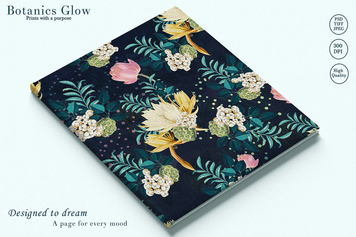 Botanic Glow Pattern & Motifs, a Pattern Graphic by GND ART STUDIO (Photo 7 of 8)