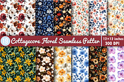 Cottagecore Floral Seamless Pattern, an Illustration by SinaCreation (Thumbnail 1 of 5)
