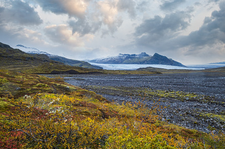 Beautiful autumn view from Múlagljúfur Canyon to Fjallsárlón, a Nature Photo by YuriyB