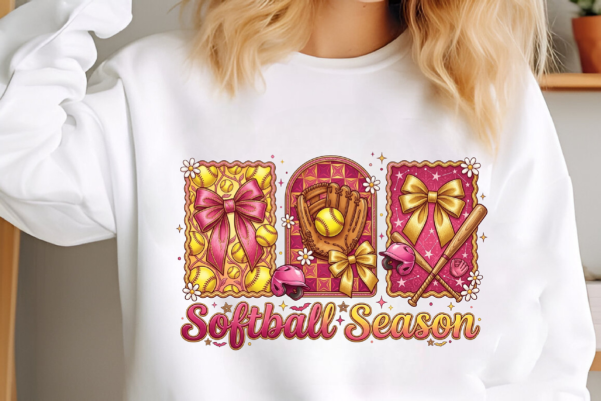 Softball Bow Png, Game Day Softball, an Illustration by designcity5 (Photo 1 of 4)
