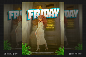 Friday Night Costume Party PSD Flyer, a Flyer Template by SethDesign Studio