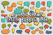 46 Hand Drawn Speech Bubbles Pack, an Illustration by Mantas Bac (Thumbnail 1 of 5)