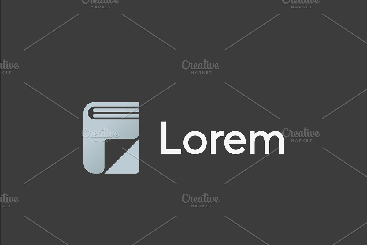 Abstract gradient book logo, a Templates & Theme by Himalia1