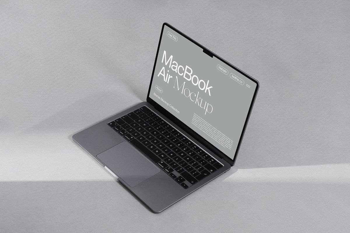 Clean MacBook Air Mockup PSD, a Mac Mockup by Feel This (Photo 2 of 2)