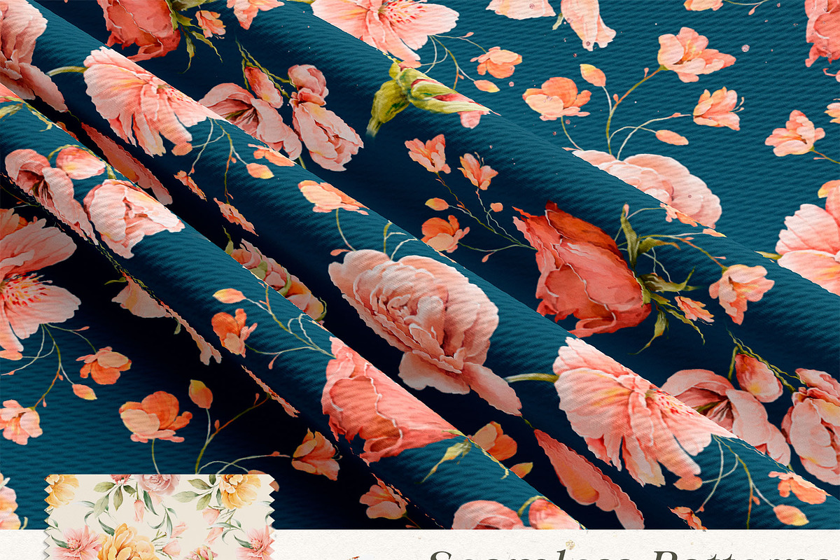 Watercolor Yellow Peach Flowers, a Decorative Illustration by Damian Roh (Photo 14 of 16)