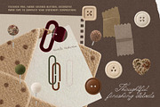 Cozy Textile Stationery Kit, an Object Graphic by DigARTbyHavroshka (Thumbnail 10 of 12)