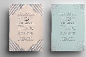 Art Deco Wedding Invitation II