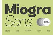 Miogra Sans, a Sans Serif Font by Romiecreative (Thumbnail 1 of 14)
