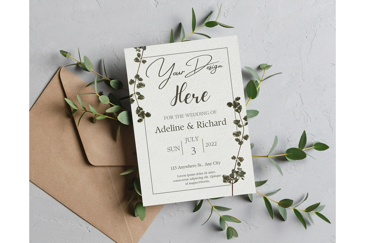 Invitation 5x7 Card Mockup Bundle, an Invitation Template by DaisyStudio (Photo 4 of 13)
