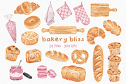 Bakery Clipart, a Food Illustration by greywalnutstudio (Thumbnail 1 of 3)