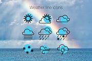 Weather line icons, an Outline Icon by Lyolya Profitrolya (Thumbnail 1 of 2)