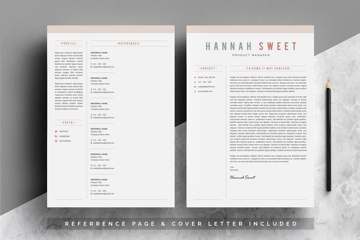 Word Resume Template, a Resume Template by White Graphic (Photo 3 of 4)