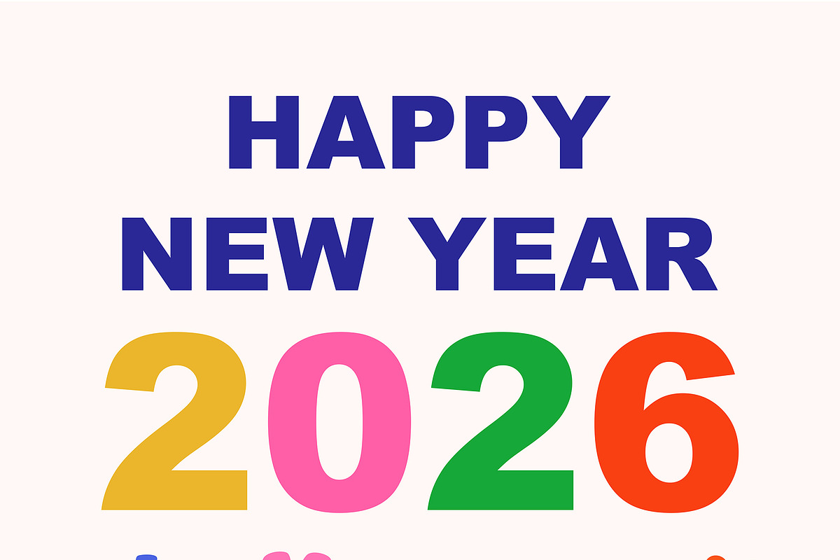 2026 Happy New Year, a Seasonal Illustration by MoleskoStudio (Photo 7 of 7)