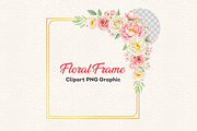 Floral Frame Clipart PNG, a Graphic by zahidhossainalif (Thumbnail 1 of 3)