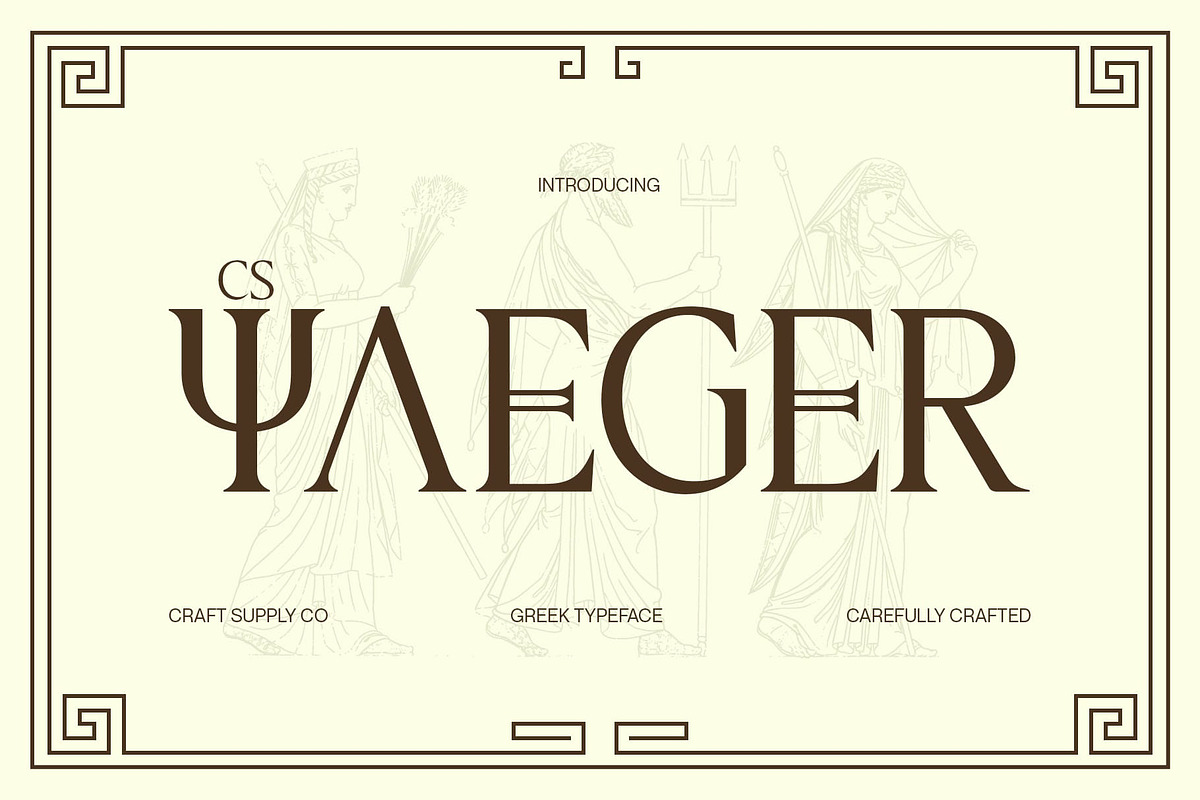 CS Yaeger – Ancient Greek Font, a Serif Font by Craft Supply Co. (Photo 1 of 8)