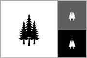 Pine Trees Forest Silhouette, a Branding & Logo Template by quadrazo (Thumbnail 1 of 2)