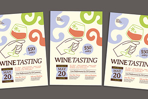 Summer Wine Tasting Flyer, a Flyer Template by Gumico Studio.