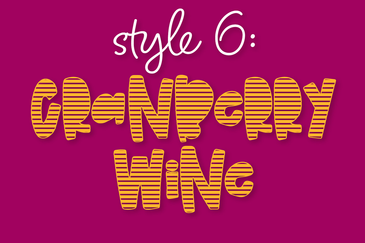 Cranberry Wine - Stripe Font Family preview 8