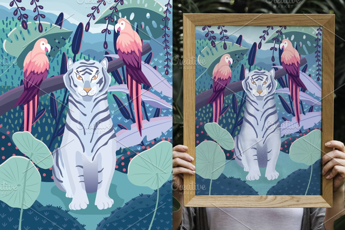 Blue Tiger Illustration, an Animal Illustration by Blue Lela Design (Photo 3 of 3)