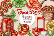 Watercolor Tomatoes, an Illustration by Andre_Eva (Thumbnail 1 of 10)