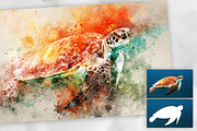 Splatter Watercolor Photoshop Action, an Action Add-On by GorynArt (Thumbnail 6 of 20)