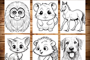 Cute Animals Coloring Pages for Kids, a Brochure Template by LA Design (Thumbnail 5 of 10)