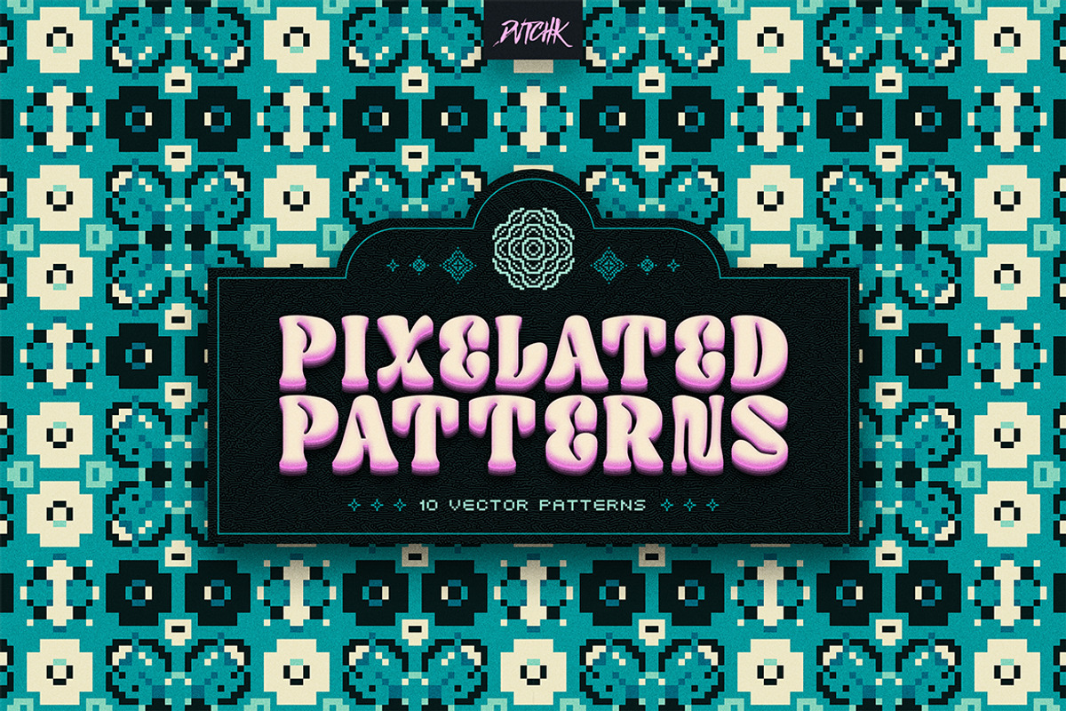 Pixel Mosaic Patterns | Vol. 07, a Pattern Graphic by dvtchk (Photo 5 of 10)