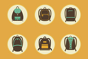 Backpacks and Bags - 16 Vectors, an Education Illustration by Little Pixel Shop (Thumbnail 2 of 4)