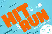 Hit and Run - Fun Sans Serif Font, a Sans Serif Font by CorgiAstronaut (Thumbnail 1 of 6)