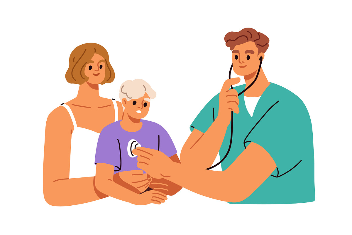 Patients visit doctors. Health exam, a Healthcare Illustration by Good Studio (Photo 3 of 9)