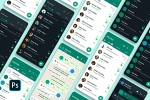 WhatsApp Template PSD Mockup