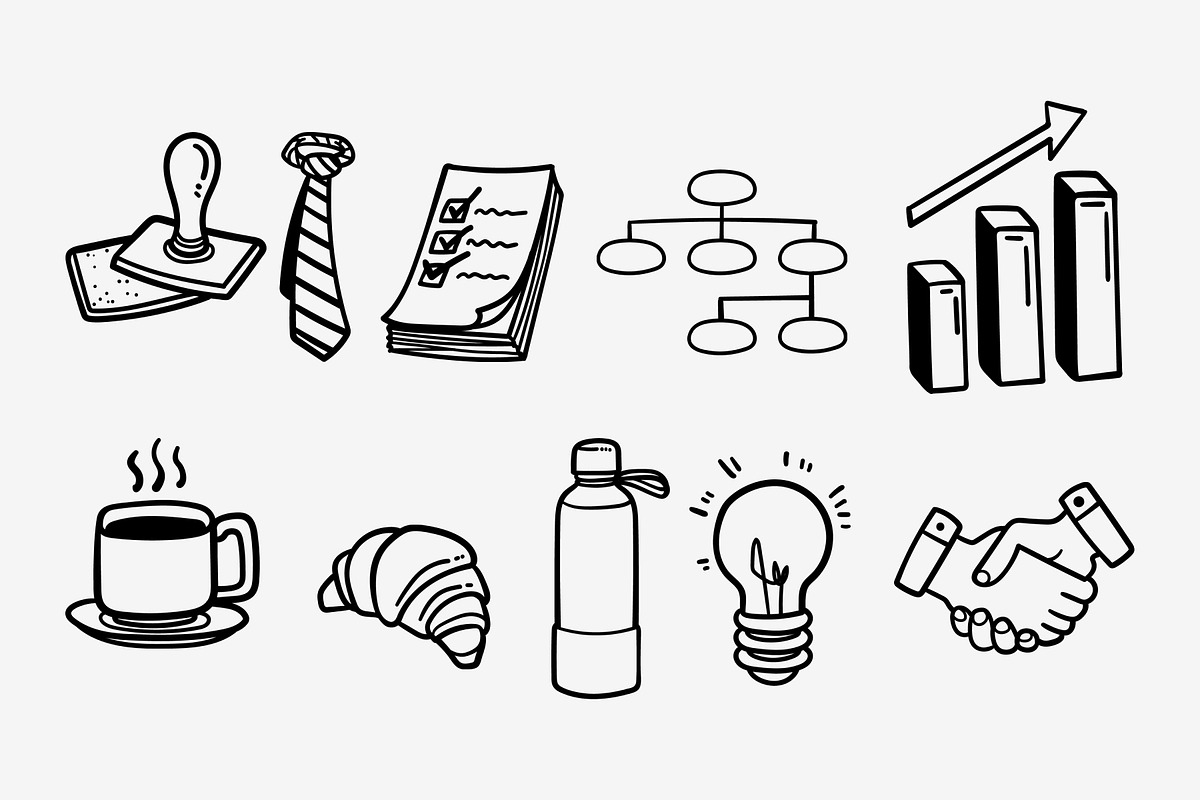 Back to Work Doodle Illustration, an Object Graphic by SLAB! Design (Photo 3 of 3)