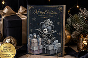 Watercolor Goth Christmas Clipart, a Seasonal Illustration by InkyQueenArt (Thumbnail 7 of 8)