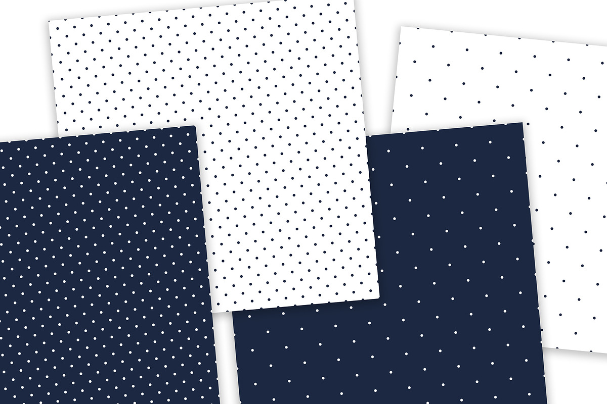 Navy and White Polka Dots, a Pattern Graphic by Julie Campbell (Photo 4 of 10)