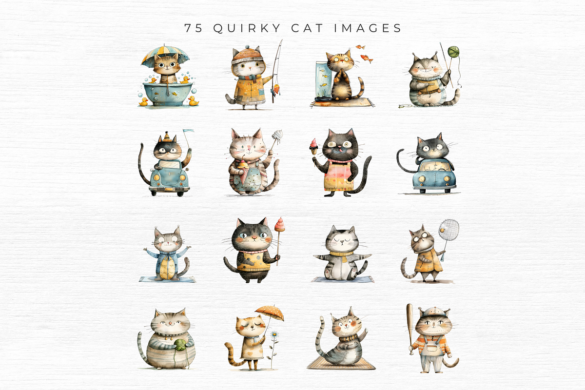 Quirky Cats Vol 2, an Animal Illustration by EllyandLima (Photo 6 of 10)