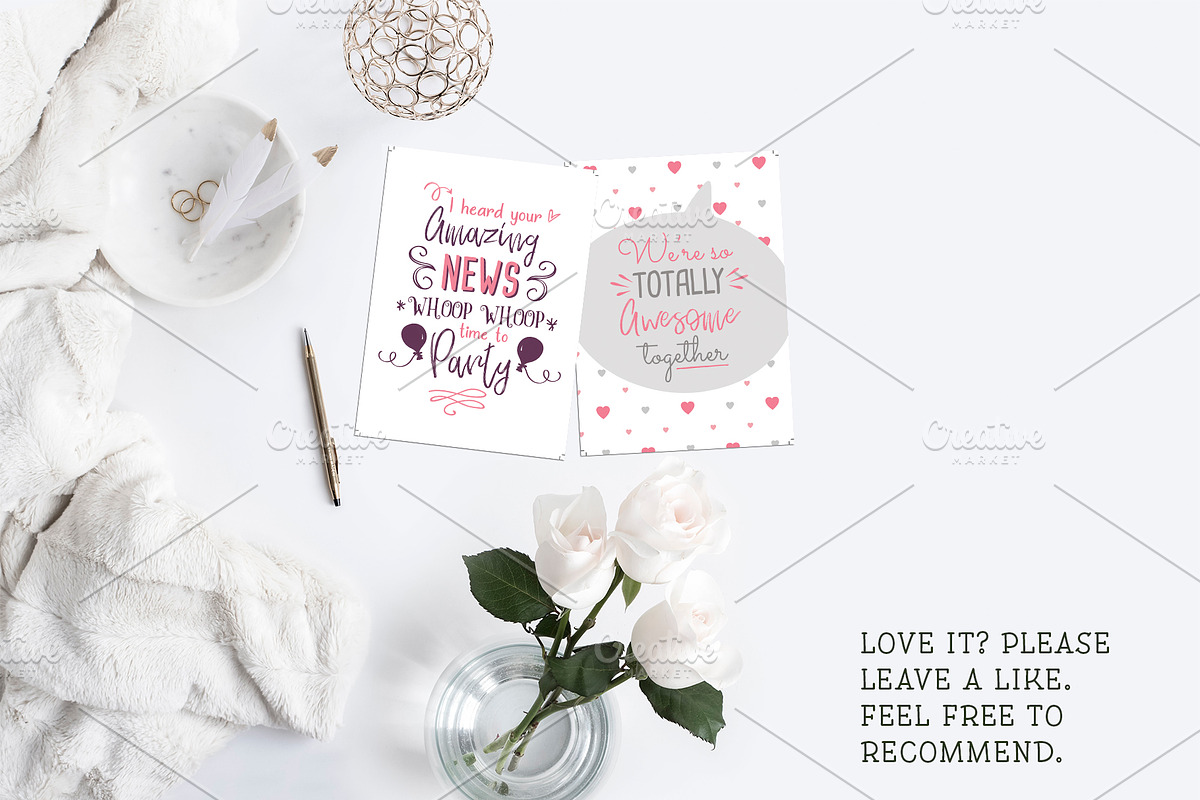 Typographic Greeting Cards, a Card Template by Cyrah's Collection (Photo 2 of 3)