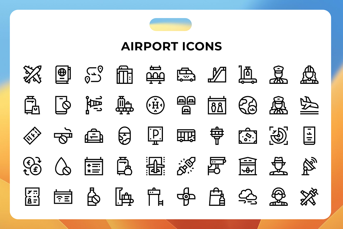 Airport Icons 2, a Duotone Icon by Wencory (Photo 1 of 2)