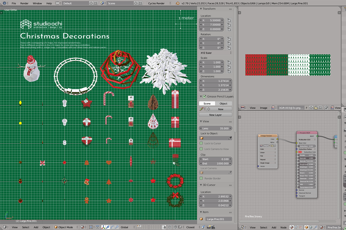 Christmas Decorations, an Object 3D Model by Studio Ochi (Photo 11 of 11)