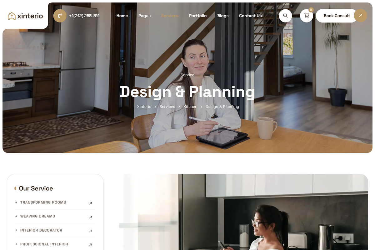 Interior Design WordPress Theme + RT, a WordPress Template by Design Spade (Photo 3 of 11)