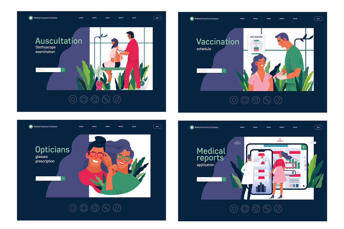 Part 2 Medical website illustrations, a Healthcare Illustration by Grivina's shop (Photo 24 of 37)