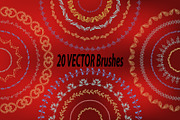 20 complete brushes Illustrator, a Brush Add-On by artabramova (Thumbnail 4 of 4)
