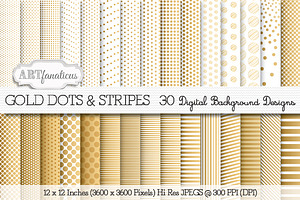 GOLD DOTS & STRIPES