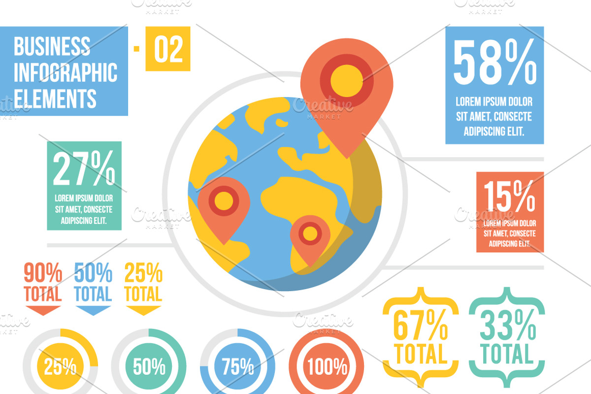 Infographics Elements Sets. 12 in 1. preview 4