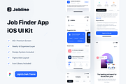 Jobline - Job Finder App iOS UI Kit, an UI Kit Template by Unpixel Design (Thumbnail 1 of 6)