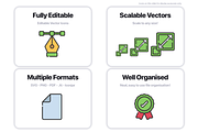 100 Plants & Flowers Soft Fill Icons, an Outline Icon by Juicy Icons (Thumbnail 2 of 6)