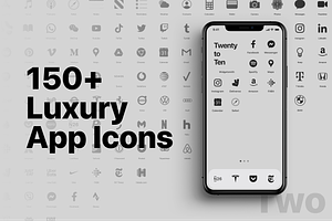 IOS 14 Luxury IPhone App Icons - Two